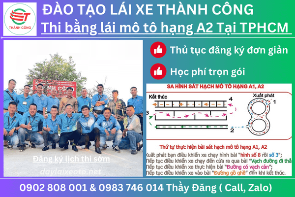 thi gplx hạng a2 tại tphcm