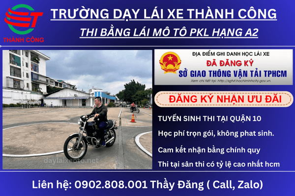 đăng ký thi a2 tại quận 10