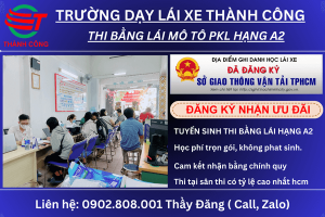 thi bằng lái mô tô a2 tại quận 10
