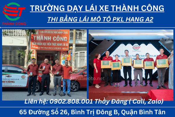 Học bằng lái mô tô A2 Bình Tân