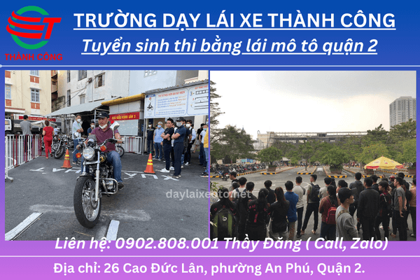 dự thi sát hạch hạng a2