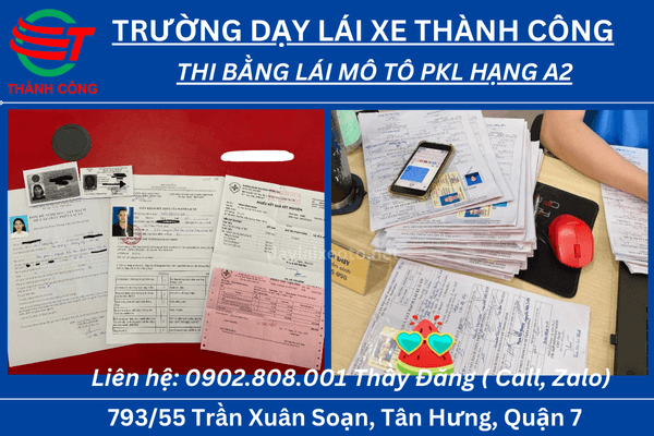 Học bằng lái mô tô A2 quận Tân Phú