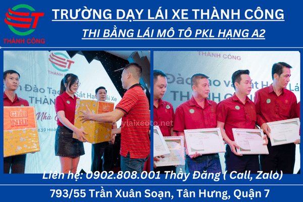 học bằng lái mô tô hạng a2 quận 7