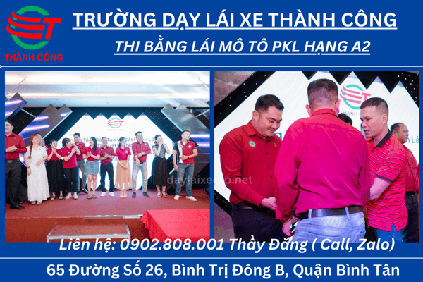 học GPLX hạng A2 Bình Tân