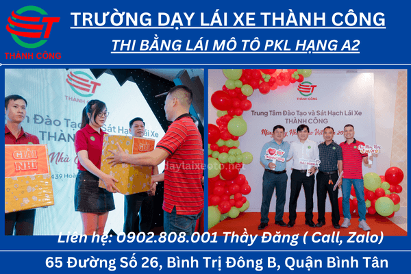 thi bằng lái mô tô a2 binh tân