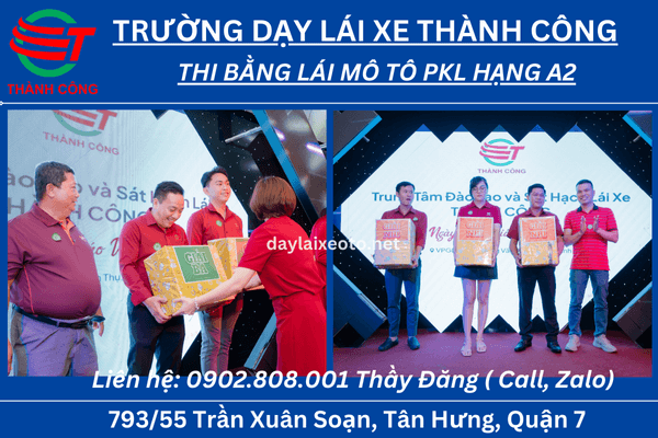 thi bằng lái mô tô a2 tại quận 7