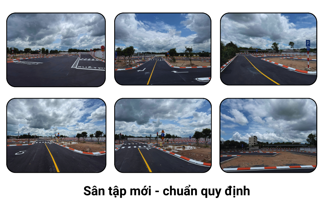 sân tập lái xe của trung tâm Lâm Gia 