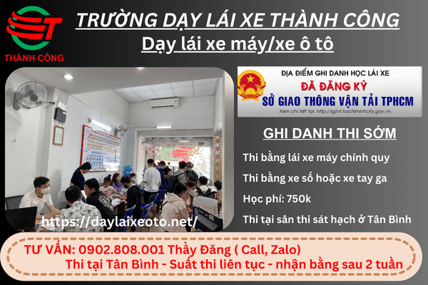 thi bằng lái xe a1 quận 6 ở đâu