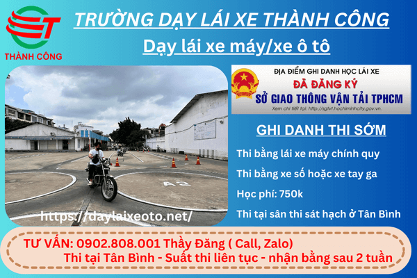 Học bằng lái mô tô A2 Nhà Bè